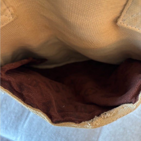 Louis Vuitton Tan Canvas Bag with Red Print - Picture 6 of 13